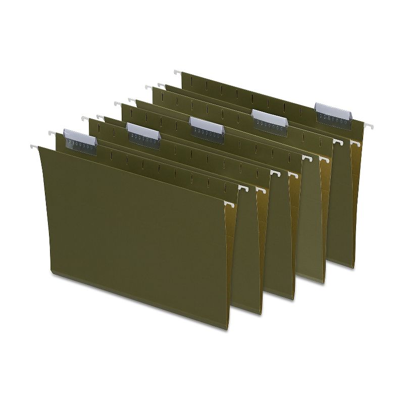MyOfficeInnovations Hanging File Folders Letter Size Standard Green 25/Box (521229), 1 of 7