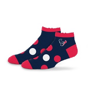 NFL Houston Texans Big Dot Sleep Socks: Polka Dot Knit Ankle Apparel - 1 of 3