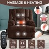 Chenille Power Lift Recliner Chair with Dual Motor & Heat Massage, Heavy Duty Electric Reclining Armchair for Elderly Support-Cuddlewood - 2 of 4
