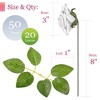 RCZ Décor Artificial Foam Roses for Decoration, Attractive Fake Flowers for DIY Wedding Centerpieces, Includes: 50 Roses with Stems and 20 Leaves - 3 of 3