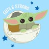 Men's Star Wars: The Mandalorian Grogu Cute & Strong Stars T-Shirt - 2 of 4