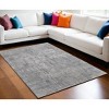 Gray and Silver Abstract Hand Woven Worn Faded Area Rug - 2 of 4