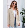 Women's Blazers Casual Oversized Long Sleeve Open Front Lapel Lightweight Suit Blazer Jackets with Pockets - 2 of 4