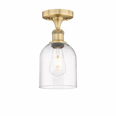 Bella - 1 Light Semi-Flush Mount In Industrial Style-9.63 Inches Tall and 5.5 Inches Wide