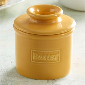 Butter Bell® Crock - Golden Yellow Café Retro Ceramic Butter Keeper, Vintage-Style Butter Dish for Spreadable Butter Without Refrigeration - 1 of 4