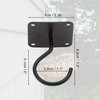 Unique Bargains Plant Hanger with Screws 3.2inch Black 2pcs - 2 of 4