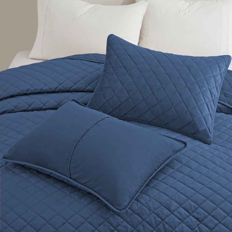 Peace Nest Premium Microfiber Ultra Soft Reversible Quilted Coverlet Set, 6 of 7
