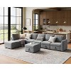 Oversized U-Shaped Sectional Sofa with Storage & Convertible Chaise, Removable Chenille Cover for Living Room or Office - 3 of 4