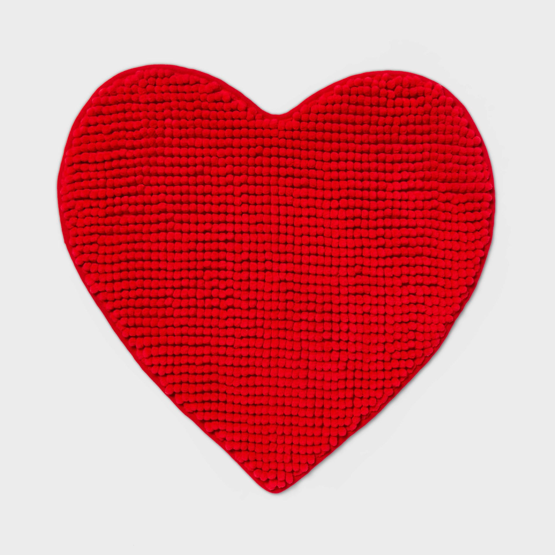 24" Valentine's Day Heart Shaped Bath Rug Red - Room Essentials™