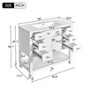 Okak Modern Freestanding Bathroom Vanity with Sink Combo,Solid Wood Bathroom Storage Cabinet with 4/6 Drawers & Bottom Shelf - 4 of 4