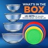 NutriChef 4 Sets of High Borosilicate Glass Mixing Bowl with PE Lids, Space-Saving Nesting Bowls - 2 of 3