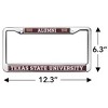 Texas State University Alumni Logo Full Size Standard License Plate Metal Frame - 4 of 4
