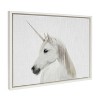 Kate and Laurel Sylvie Unicorn Framed Canvas by Simon Te of Tai Prints, 18x24, White - 2 of 4