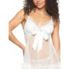 Felina - Veil Tulle Ruffle Babydoll & Mesh G-String Lingerie Set - 3 of 3