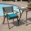 ARDEN Outdoor Seat or Rocking Chair Cushion, 19 in x 18 in, Water Repellent, Fade Resistant, Lake Blue Leala - 2 of 4