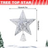 Aoibox 6 Inch Mini Silver Christmas Tree Topper 3D Metal Glitter Star for 3 to 4 ft Pencil Trees Tabletop Xmas Decoration 1 Piece - 2 of 4