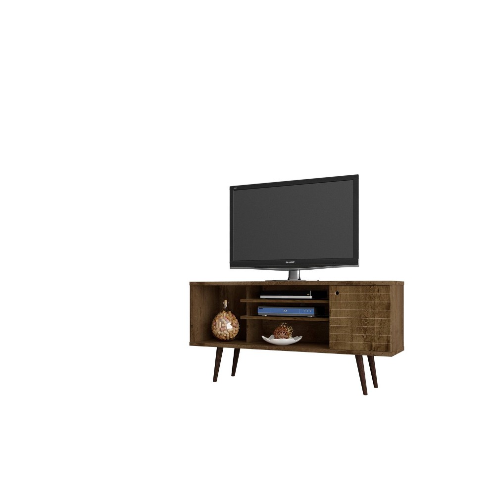 Photos - Mount/Stand 53.14" Liberty TV Stand for TVs up to 50" Rustic Brown - Manhattan Comfort