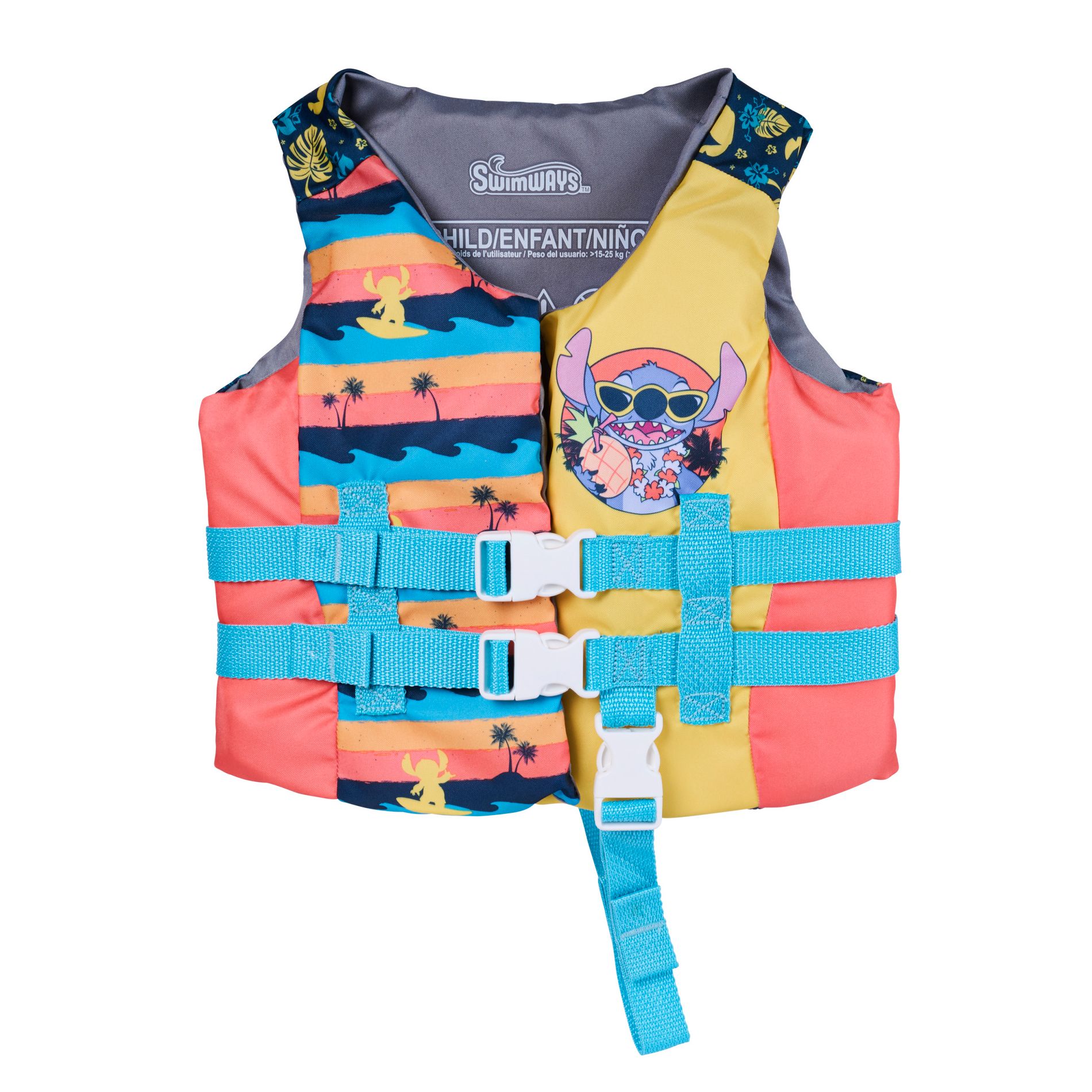 Disney Stitch Kids' Life Jacket Vest - Youth Jacket (Sized by Weight)