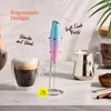 Handheld Milk Frother, Mini Foamer, Battery Operated Stainless Steel Drink Mixer for Coffee, Lattes, Cappuccino, Matcha, Chocolate - 3 of 4