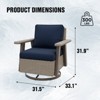 EAGLE PEAK Classic 360° Swivel Rocker Patio Chair with Thick Cushions, All-Weather Wicker Outdoor Lounge Glider - 3 of 4