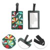 Unique Bargains Ginkgo Leaf Luggage Tag Dark Green 1 Pc - 3 of 4