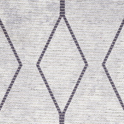 Ivory & Grey Geometric Synthetic 2' x 3'9" Easy-Care Area Rug