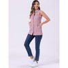 INSPIRE CHIC Women's Sleeveless Casual Button-Down Side Pockets Long Jean Vests - 3 of 4