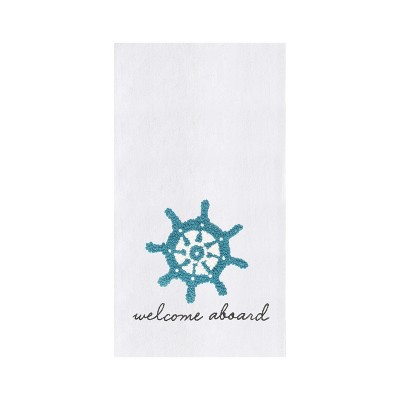 C&F Home Ships Wheel French Knot Flour Sack Kitchen Towel