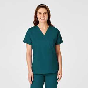 Wink WonderWORK Women's Mock Wrap Scrub Top - 1 of 4