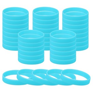 Unique Bargains Sports Party Games Fashion Silicone Glow in the Dark Bracelet 60 Pcs - 1 of 4