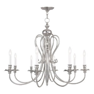 Livex Lighting Caldwell 8 - Light Chandelier in  Polished Nickel - 1 of 1