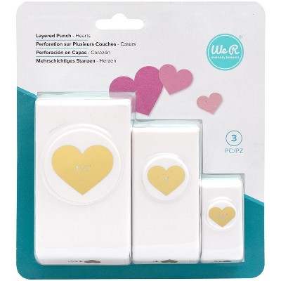 We R Memory Keepers Layering Punches 3/Pkg-Hearts