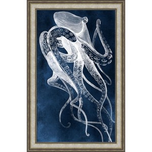 Amanti Art Octopus Sway II by Grace Popp Wood Framed Wall Art Print - 1 of 4