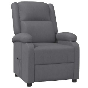 vidaXL Recliner Anthracite Faux Leather - 1 of 4