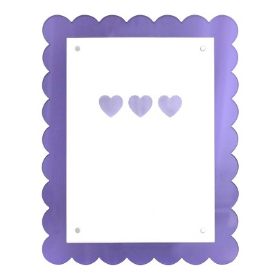 National Brand 5"x7" Scalloped Edge Acrylic Photo Frame Purple