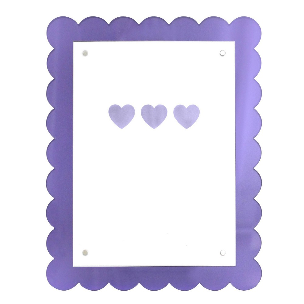 National Brand 5"x7" Scalloped Edge Acrylic Photo Frame Purple