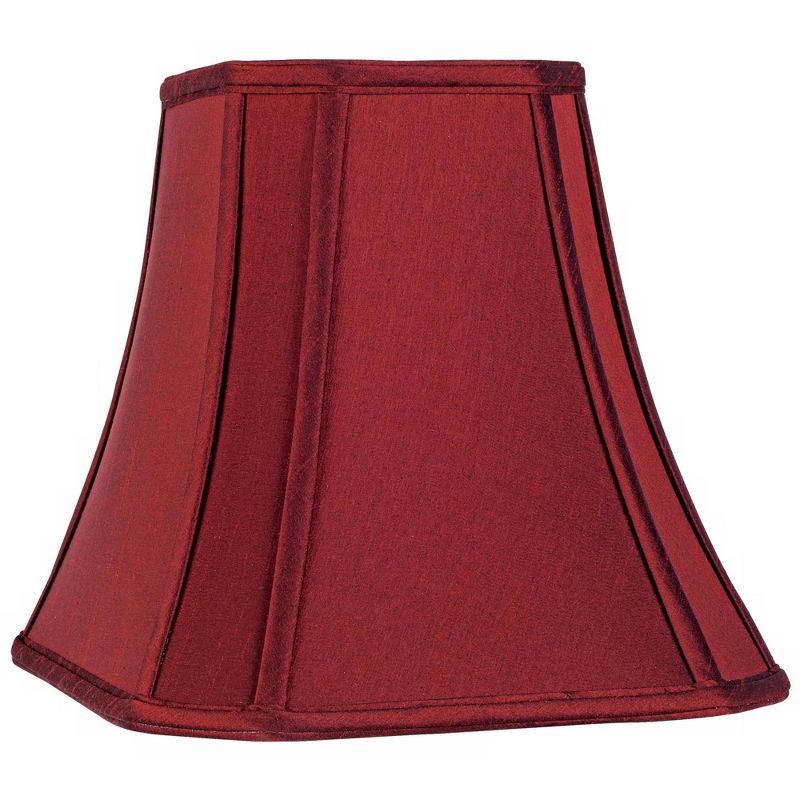 Springcrest Crimson Red Cut-Corner Medium Lamp Shade 8" Wide and 6" Deep at Top x 14" Wide and 11" Deep at Bottom x 11" High (Spider) Replacement, 3 of 6