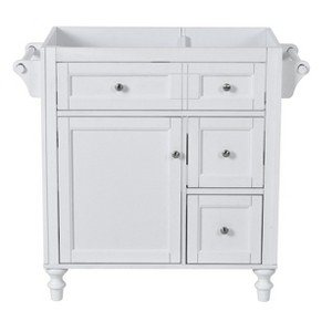 VYNXARIA 30'' Bathroom Vanity Without Top Sink - Modern Storage Cabinet with 2 Drawers - 1 of 4