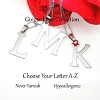 Initial Letter Pendant Necklace Stainless Steel Men Women Ginger Lyne Collection - 2 of 4