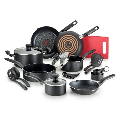 T-Fal Simply Cook Nonstick 17pc Set Black
