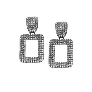 SOHI Women's Crystal Silver Party Drop Earrings - 1 of 4