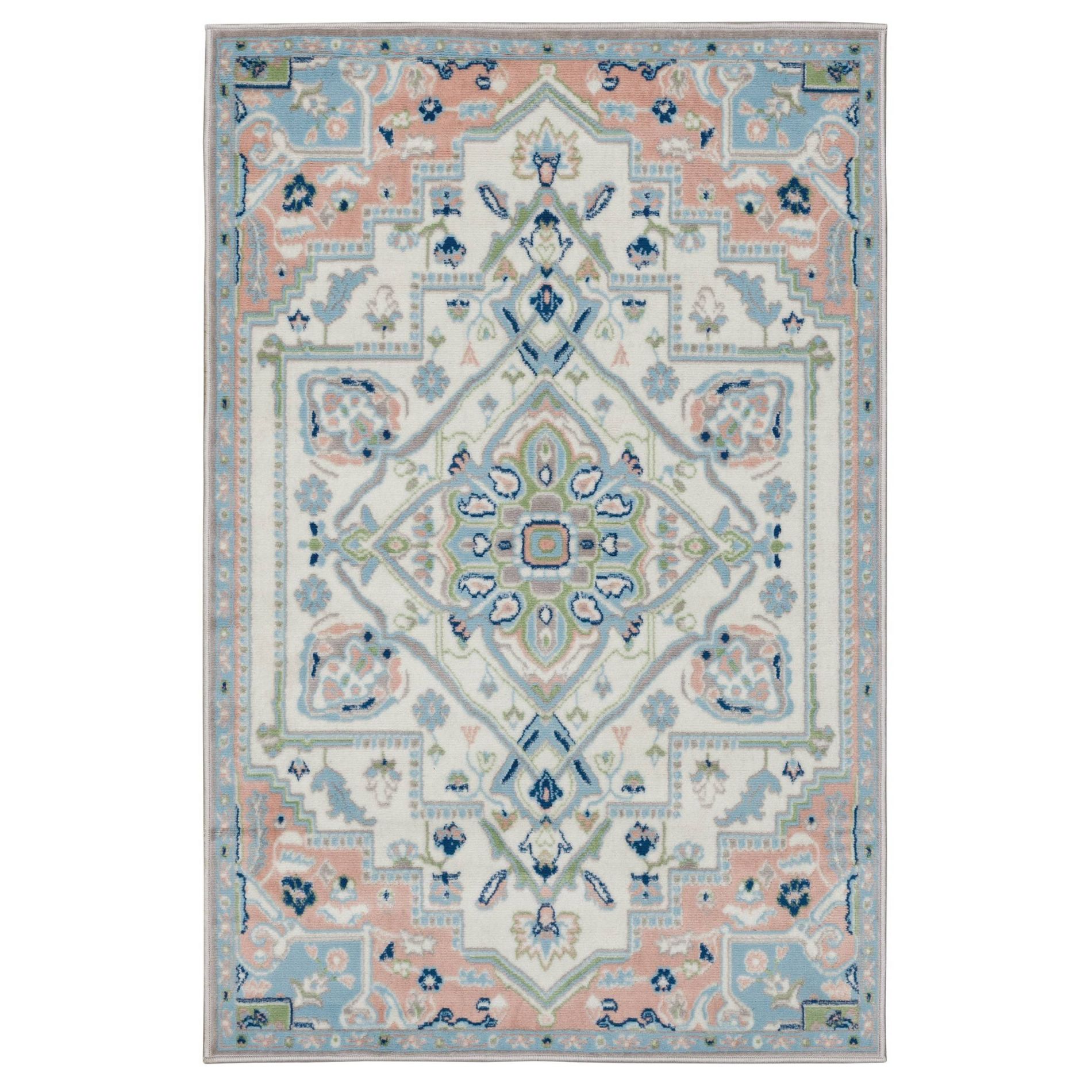 4'x6' Mohawk Gulzar Persian Woven Fashion Area Rug Pink/Blue