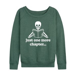 Women's - Instant Message - Skeleton One More Chapter Lightweight French Terry Slouchy - 1 of 4