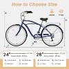 Docred Beach Cruiser Bike,24/26 Inch 7-Speed Adult Bicycle, Comfortable Step-Through Frame with Rear Rack, Classic City Cruiser - 4 of 4