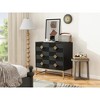 31.5 in. 3 Drawer Storage Cabinet Decorative Embossed Pattern Door for Entryway - 3 of 4