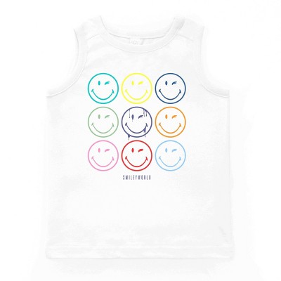 The Juniper Shop SmileyWorld Wink Rainbow Swirl Youth Tank Top