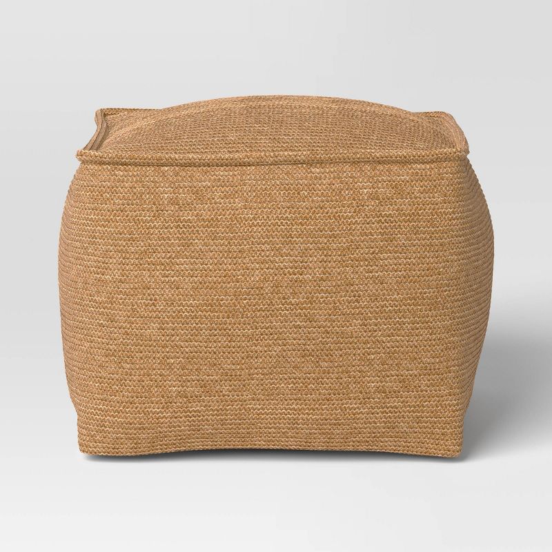 20"x15" Outdoor Patio Pouf Knit Olefin - Threshold™ , 4 of 6