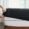 Premium Protection Mattress Protector with Embroidered Brushed Fabric and Deep Pocket Design - 2 of 4