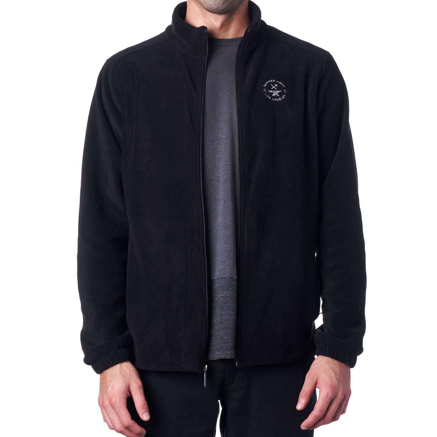 Мужская куртка Hammer Anvil Full Zip Up Warm Polar Fleece Jacket Medium BLK — фото 3