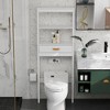 Sevobal Bathroom Storage Cabinets, Floor Organizer with Drawer and Open Storage Shelf, Freestanding Storage for Bathroom, White, 23.62"*7.87"*64.76" - 3 of 4